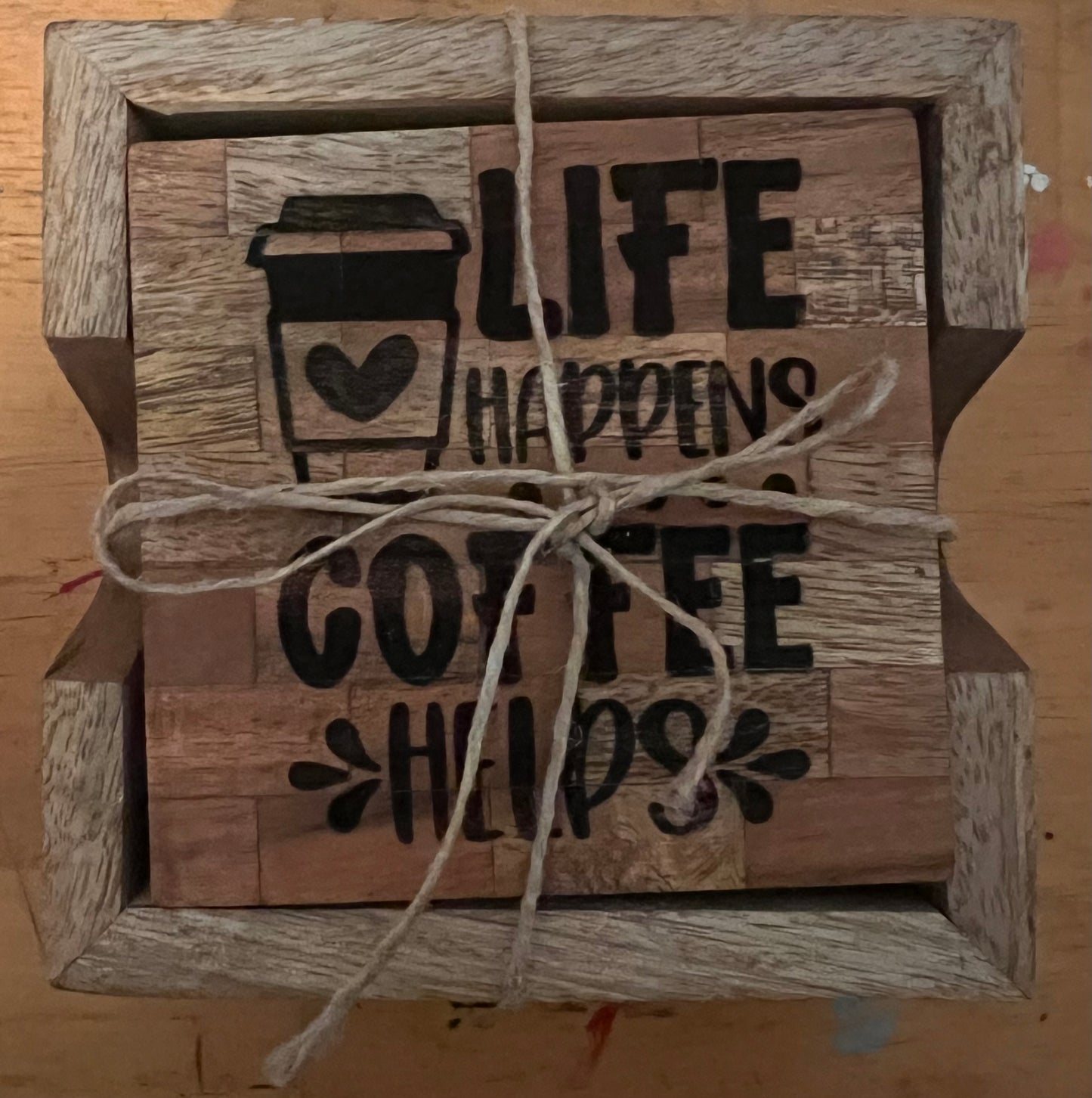 Set of 4 Coasters for Coffee Lovers!